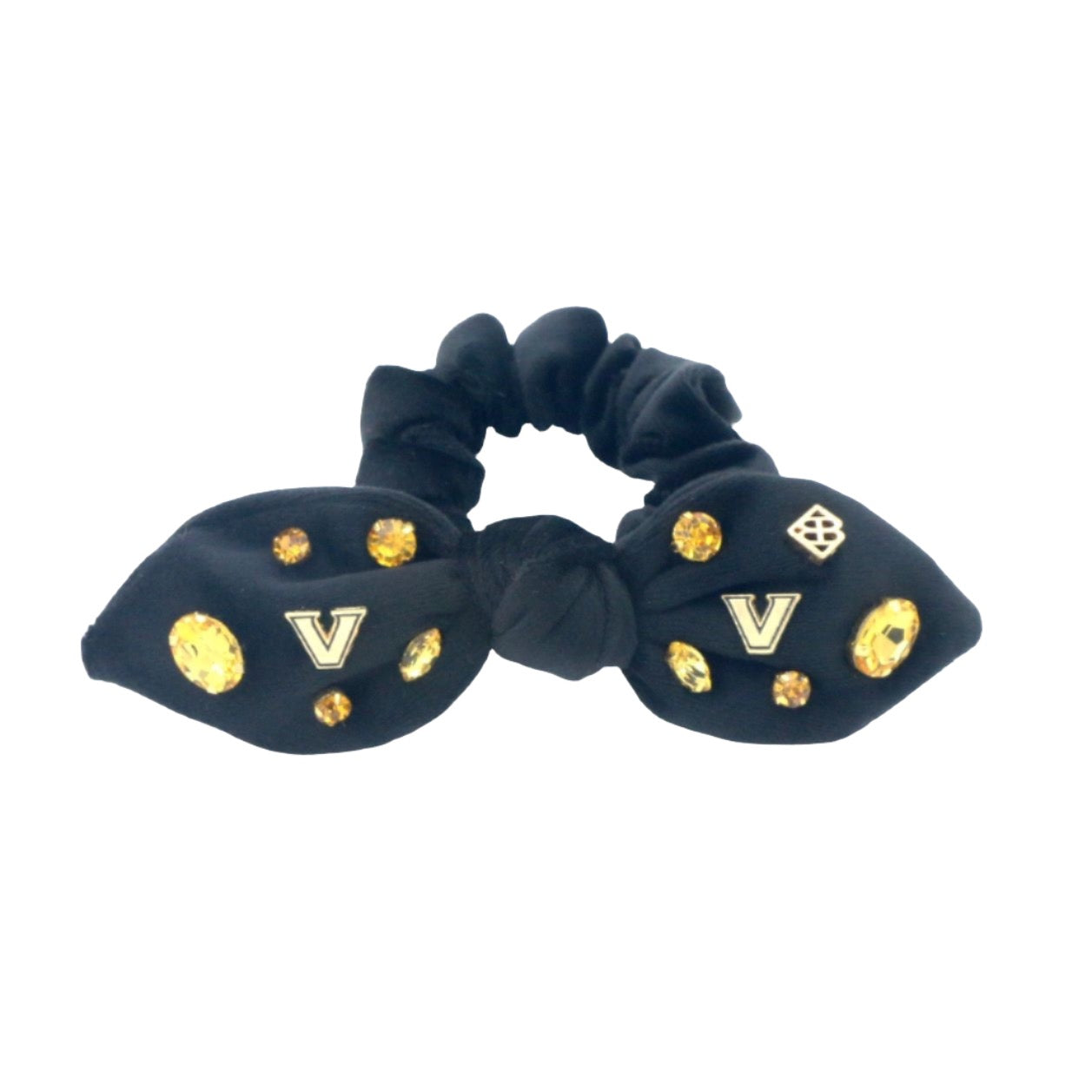 Vanderbilt Black Logo Bow Scrunchie