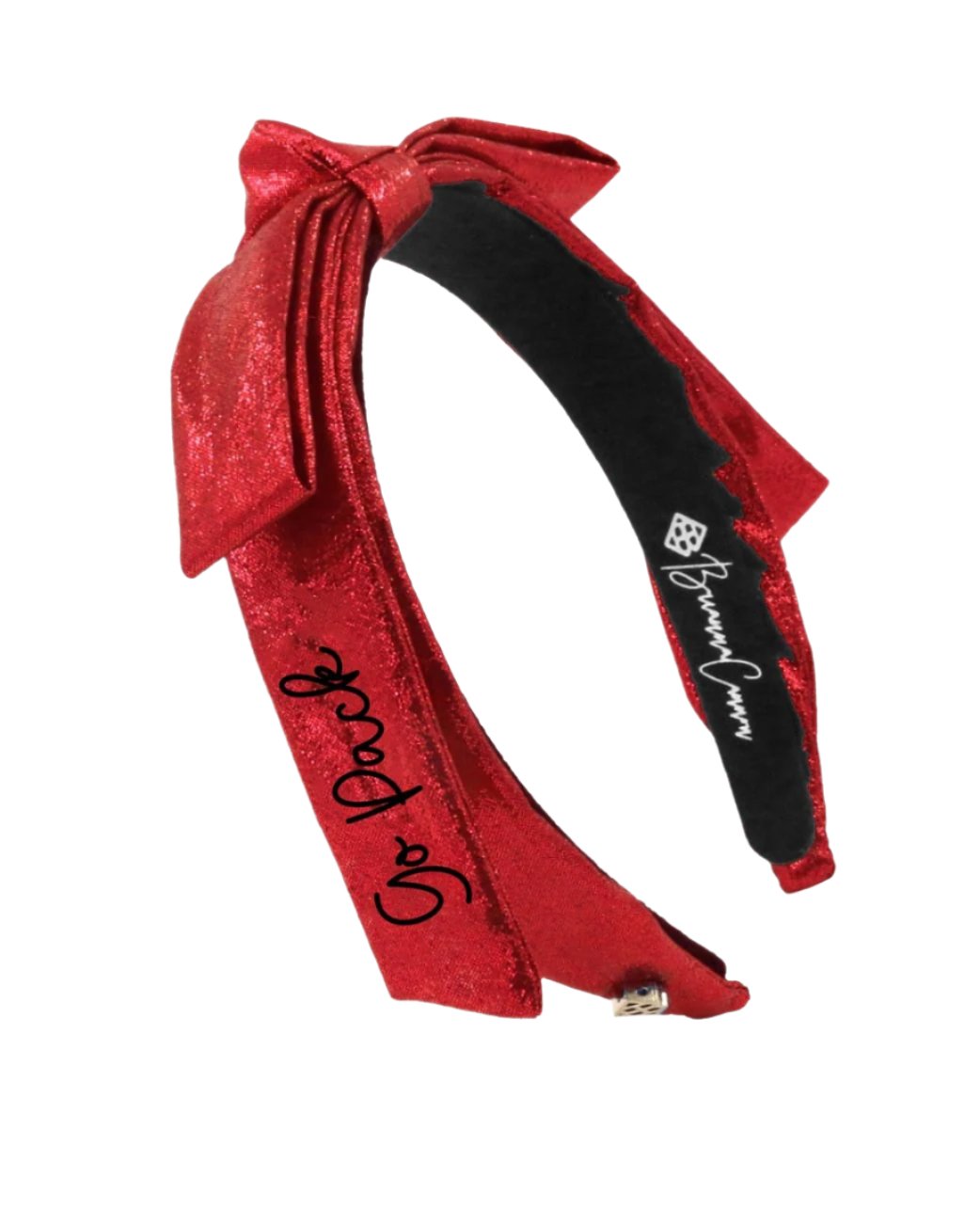 NC State Thin Embroidered Ribbon Bow Headband