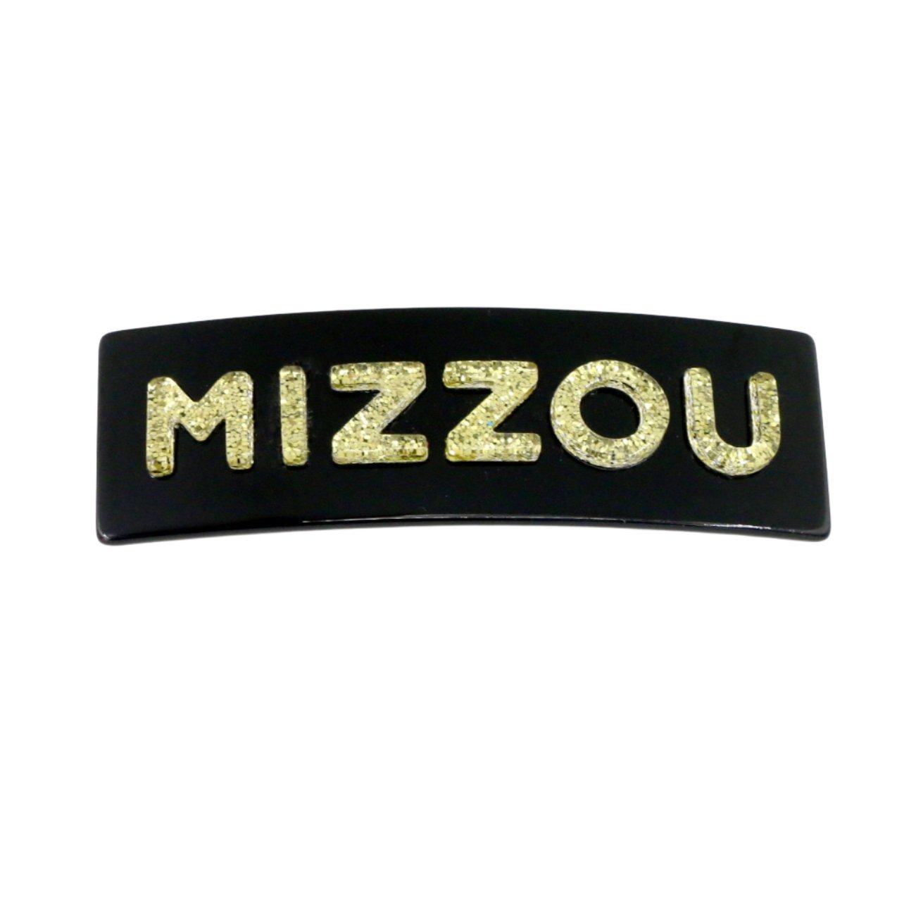 Missouri Black MIZZOU Rectangle Barrette Clip