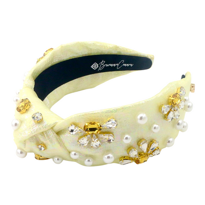 Adult Size Yellow Shimmer Daisy Headband