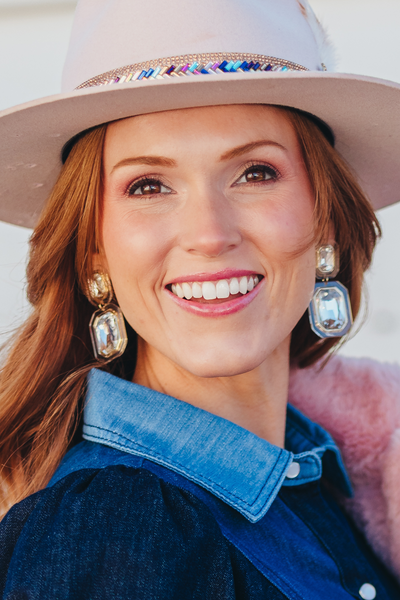 Clear Crystal Drop Earrings