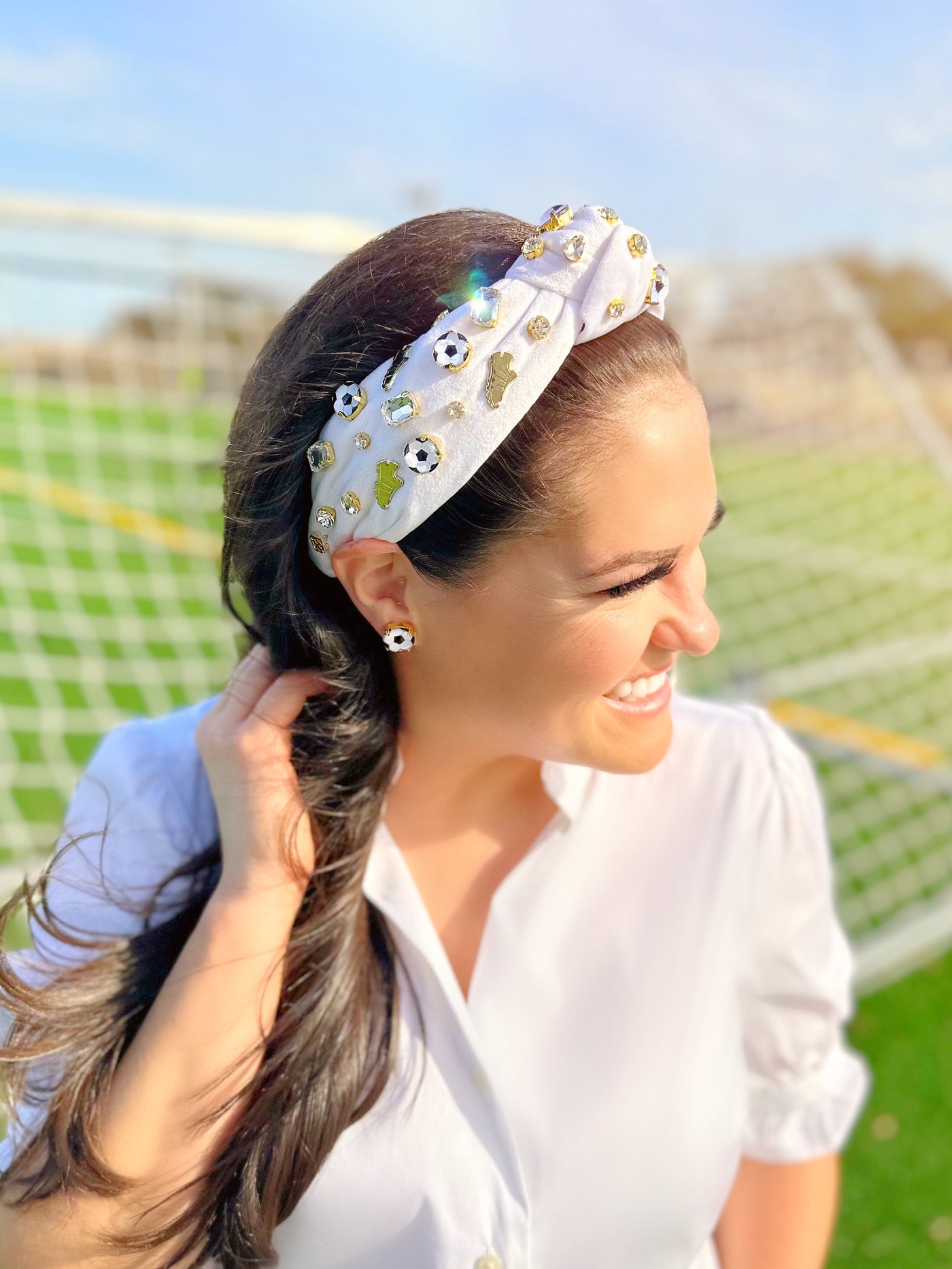 Fan Gear Soccer Headband in White