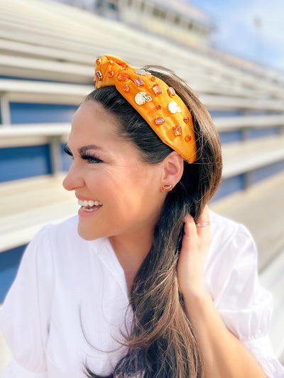 Fan Gear Football Headband in Orange