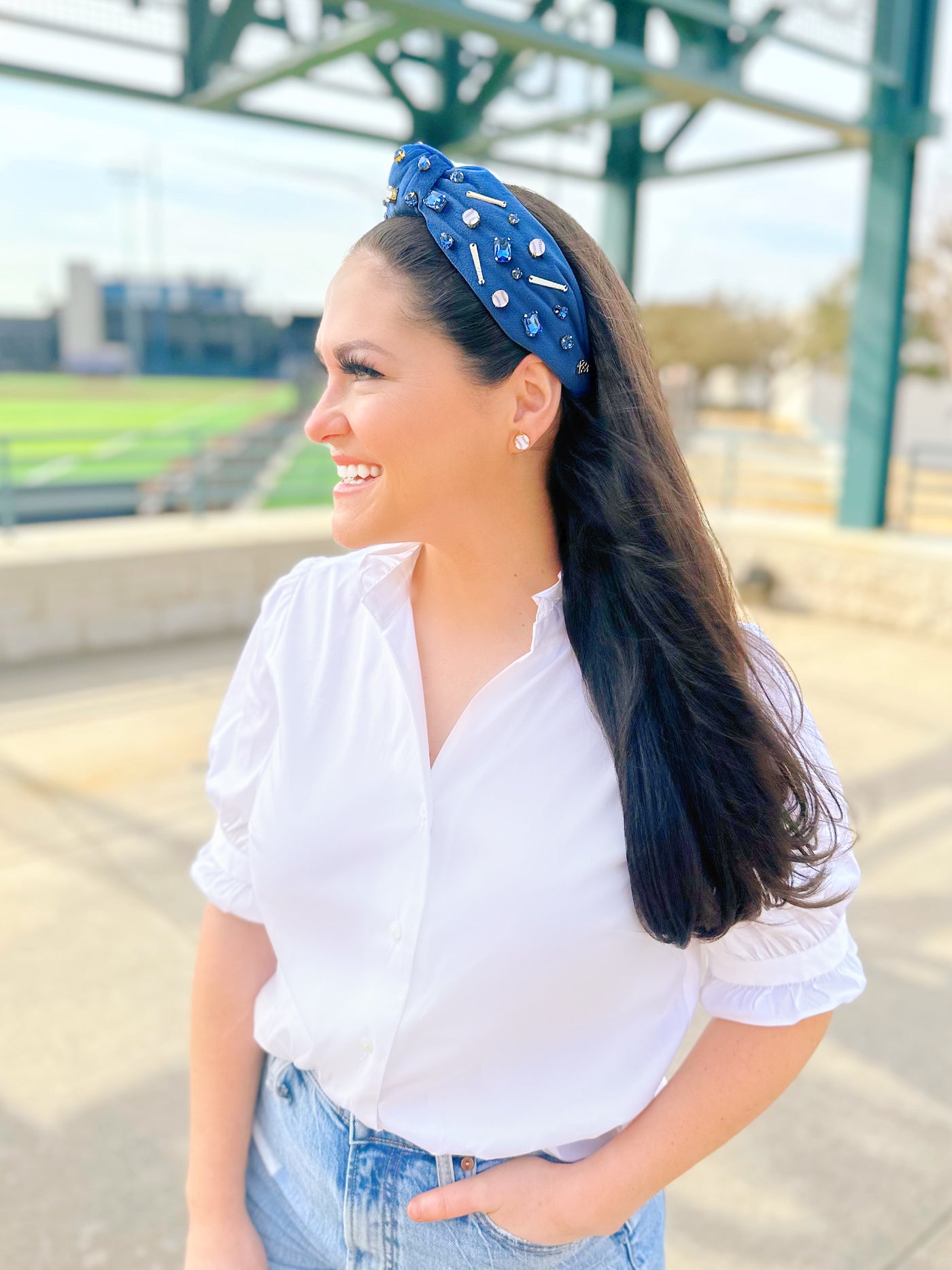 Fan Gear Baseball Headband in Blue