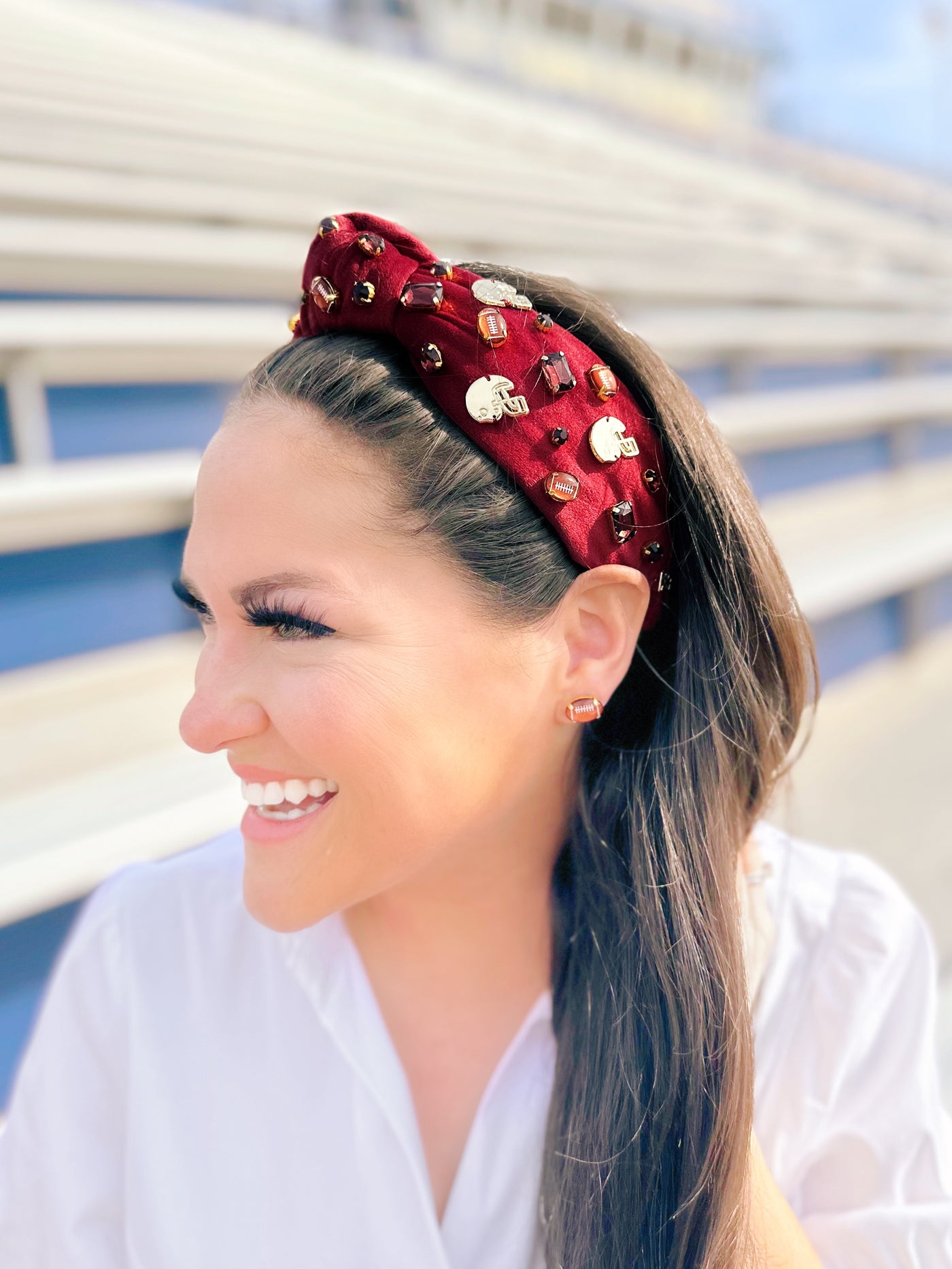 Fan Gear Football Headband in Maroon