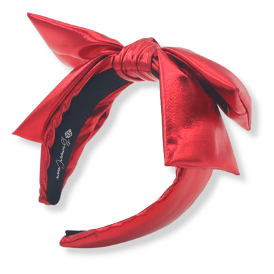 Red Metallic Side Bow Headband PRE-ORDER (Est. 12/28)