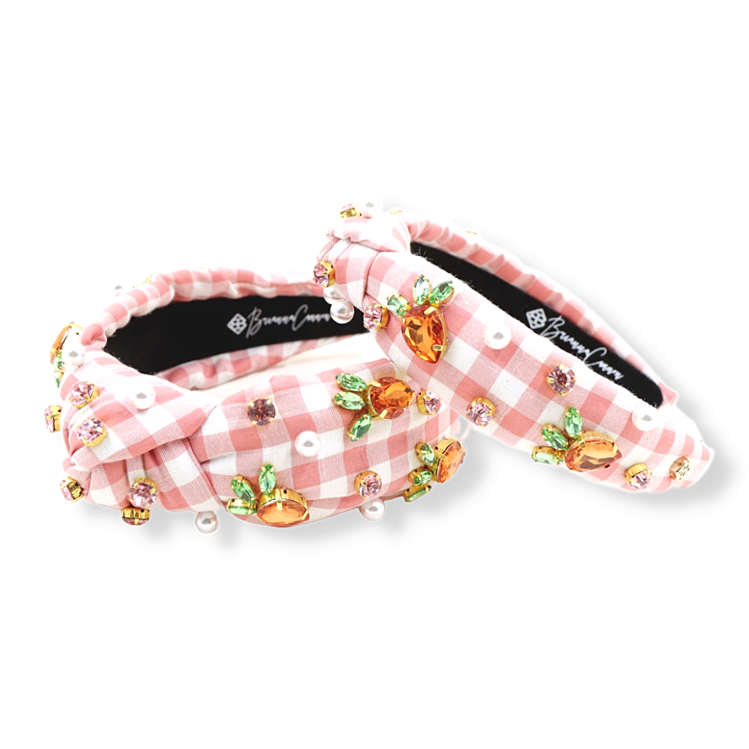 Child Size Gingham Carrot Headband