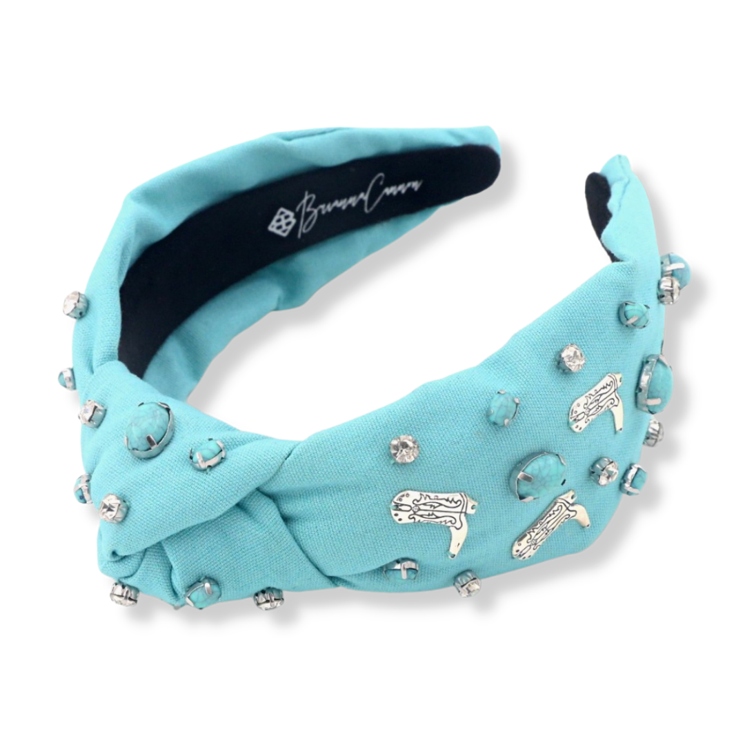 Let's Go Girls Turquoise Boot Headband