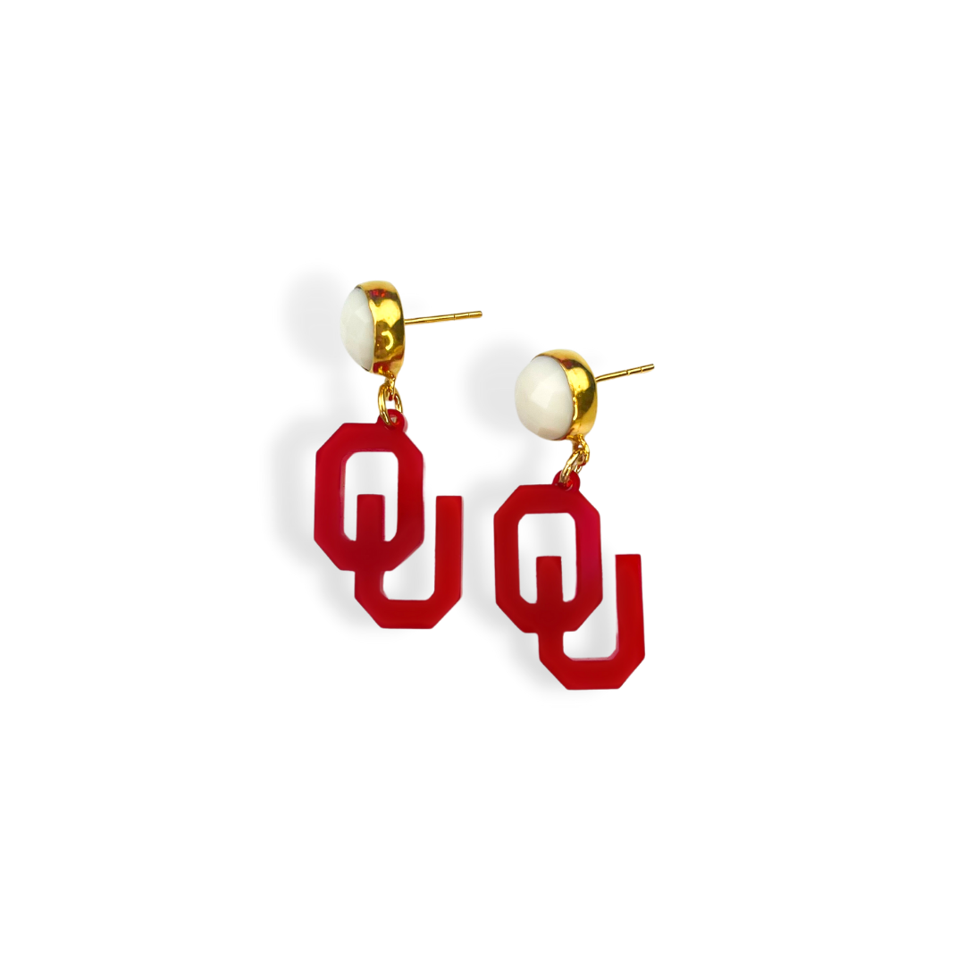 Oklahoma Mini Crimson Earrings