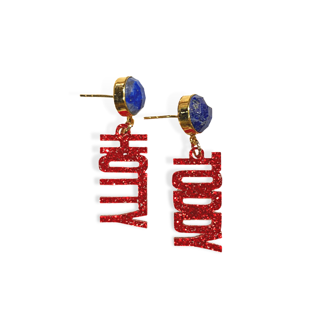 Ole Miss  Mini Red Glitter HOTTY TODDY Earrings