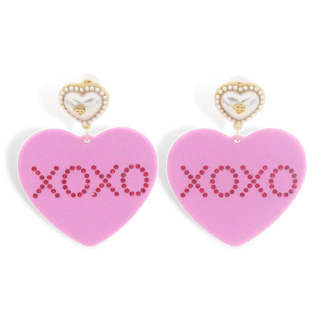 XOXO Heart Earrings