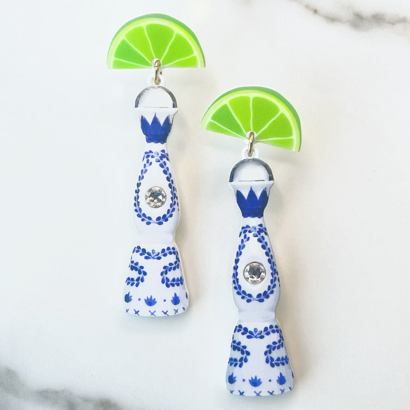 Top Shelf Tequila Earrings with Crystals