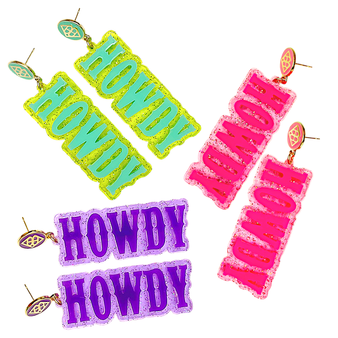 Glitter Howdy Earrings