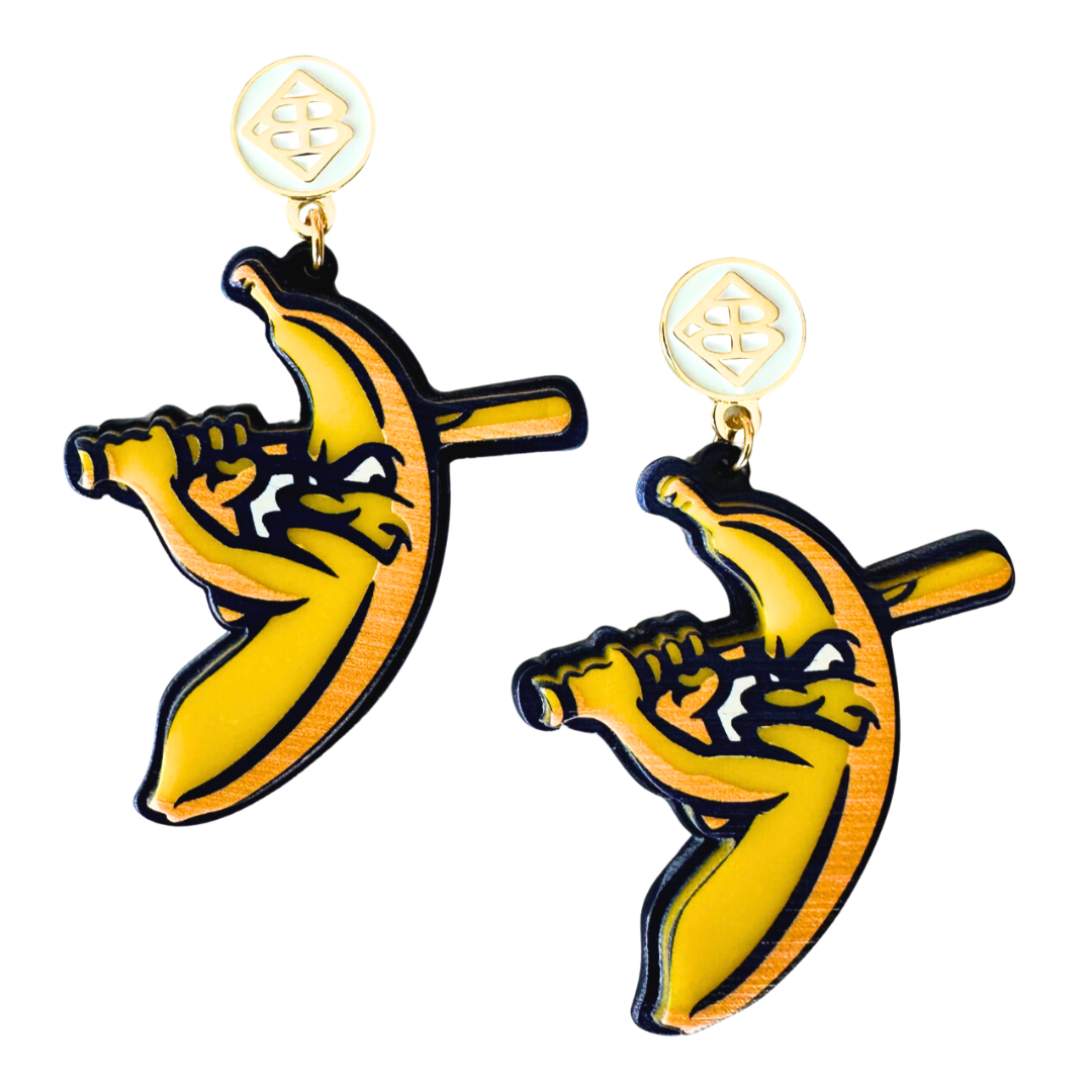 Savannah Bananas Logo Earrings