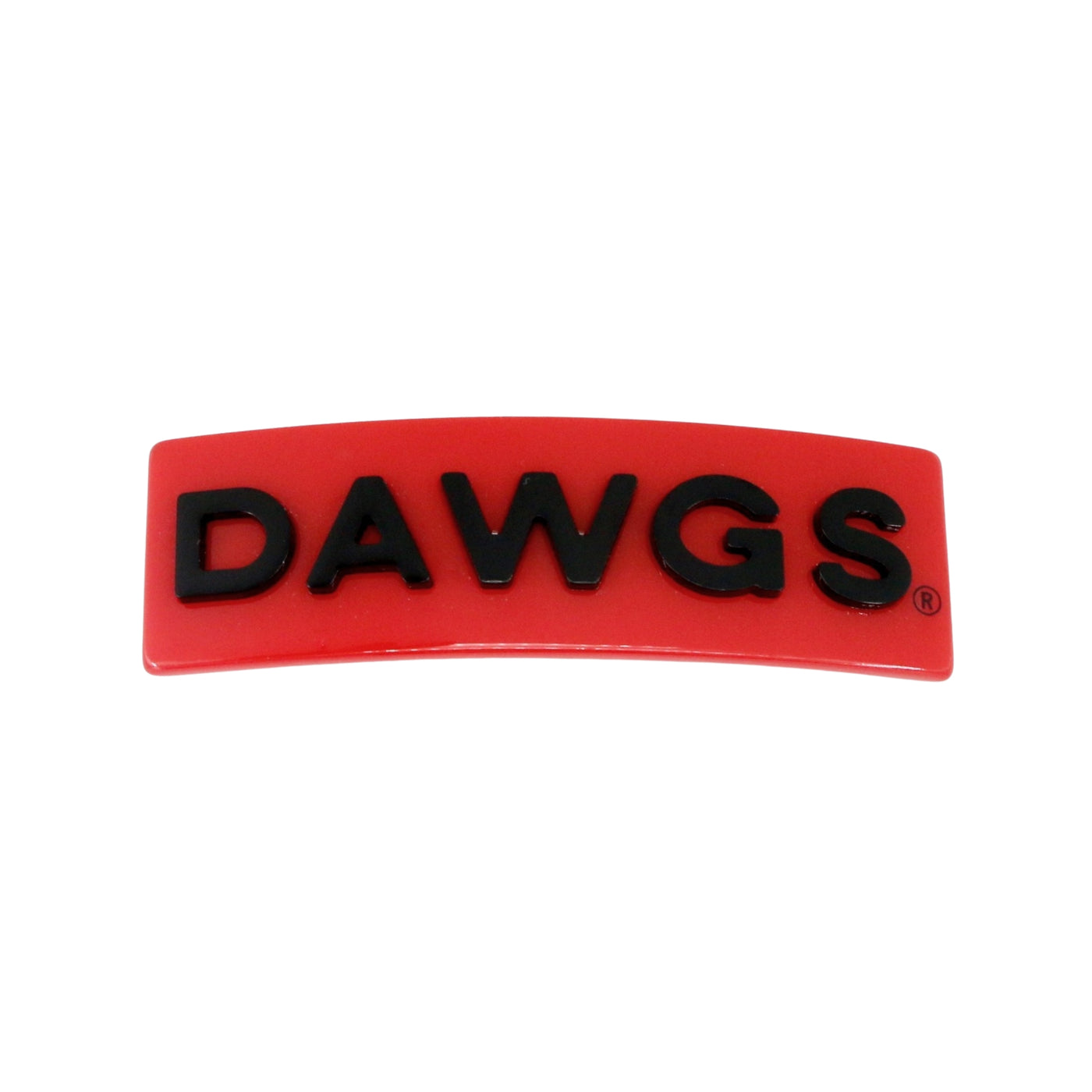 Georgia Red DAWGS Rectangle Barrette Clip