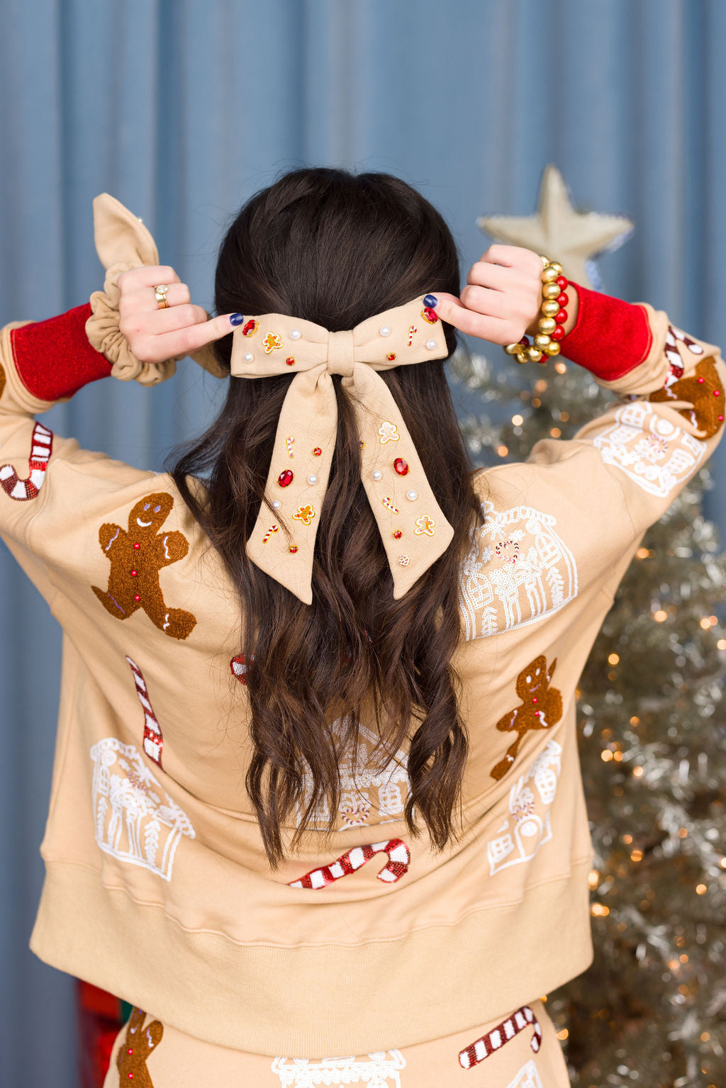 Gingerbread Sweets Bow Barrette