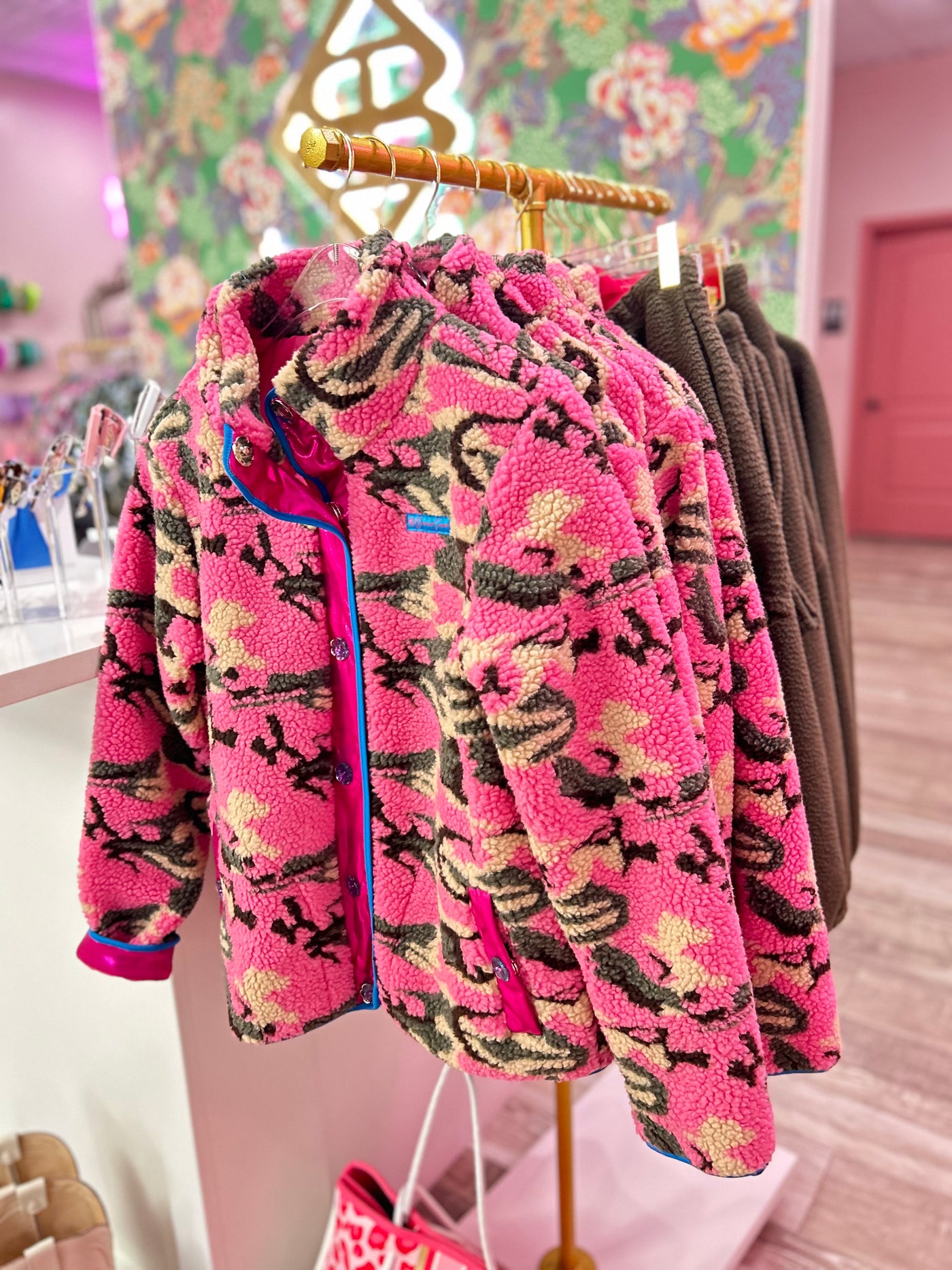 BC Pink Camo Pile Fleece Jacket