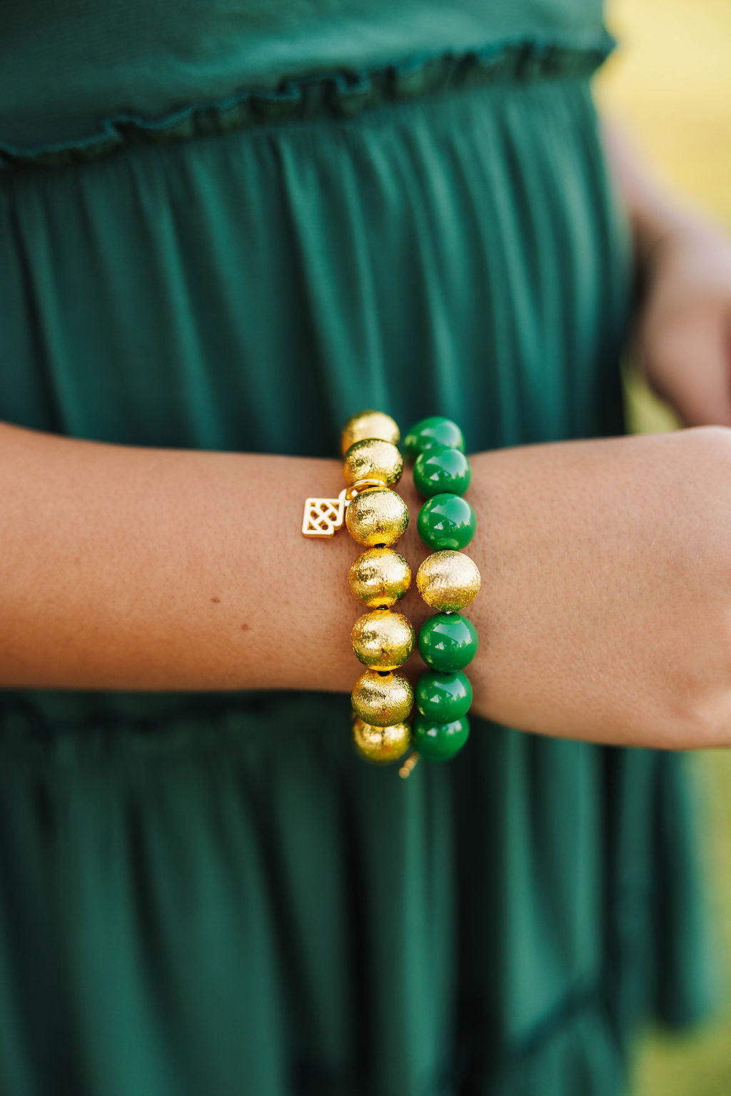 Green Beaded Brianna Bracelet