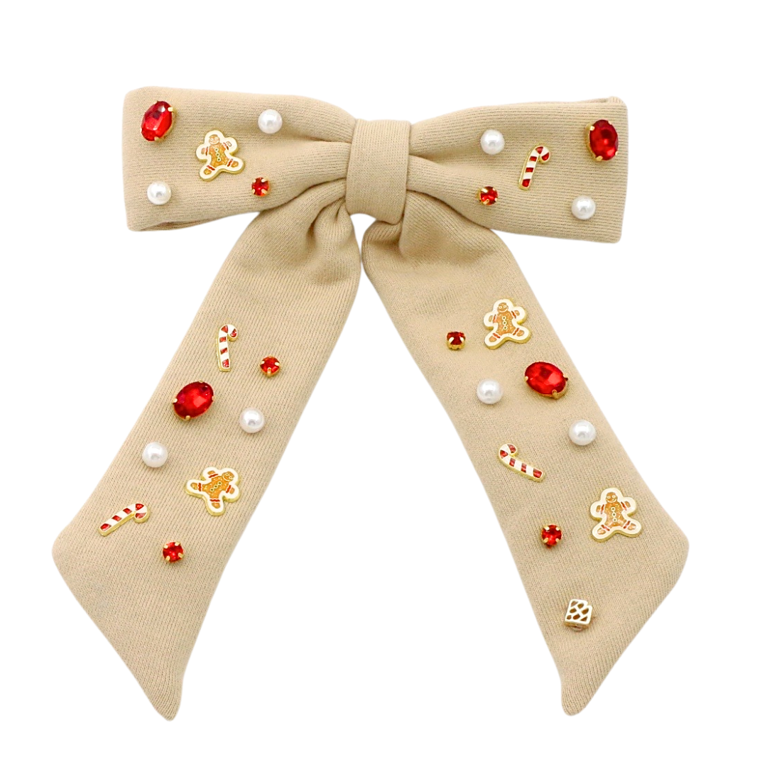 Gingerbread Sweets Bow Barrette