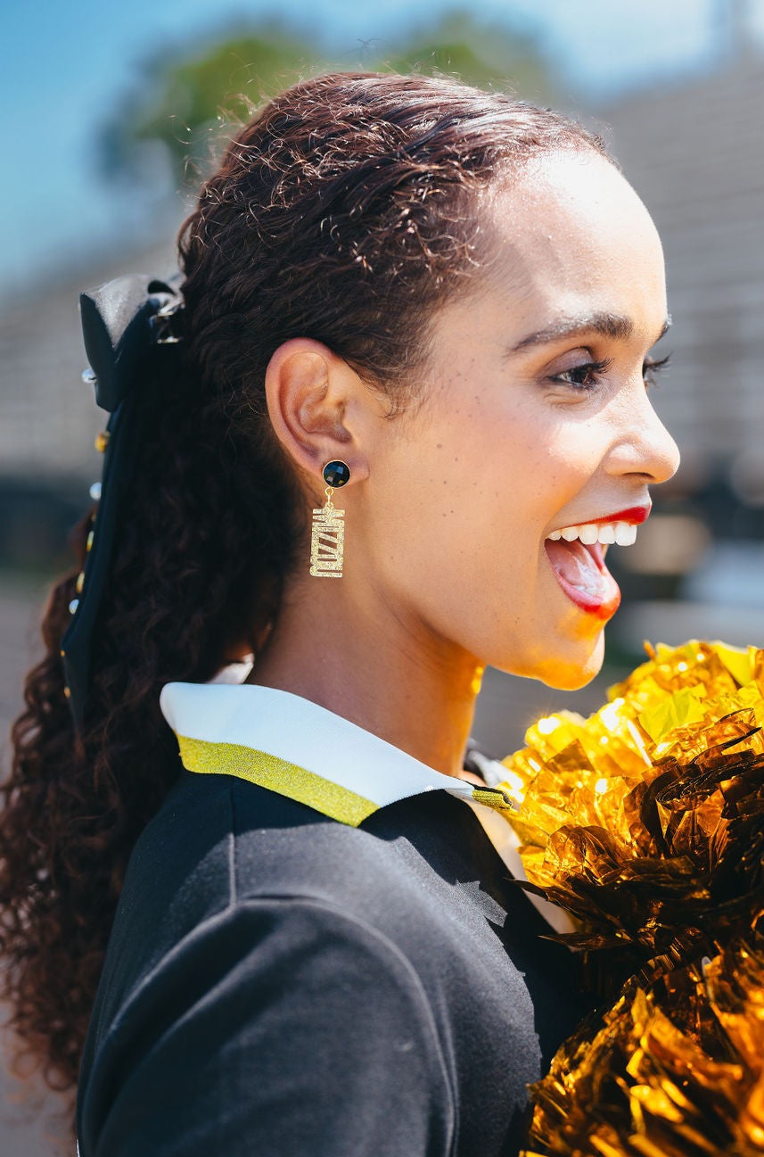 Missouri Mini Gold MIZZOU Earrings