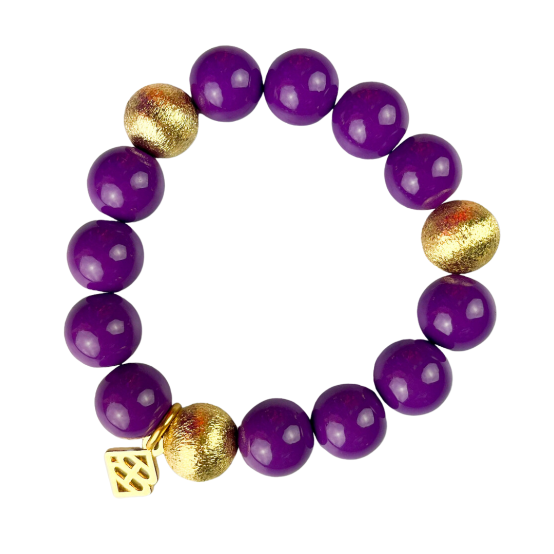 Purple Beaded Brianna Bracelet