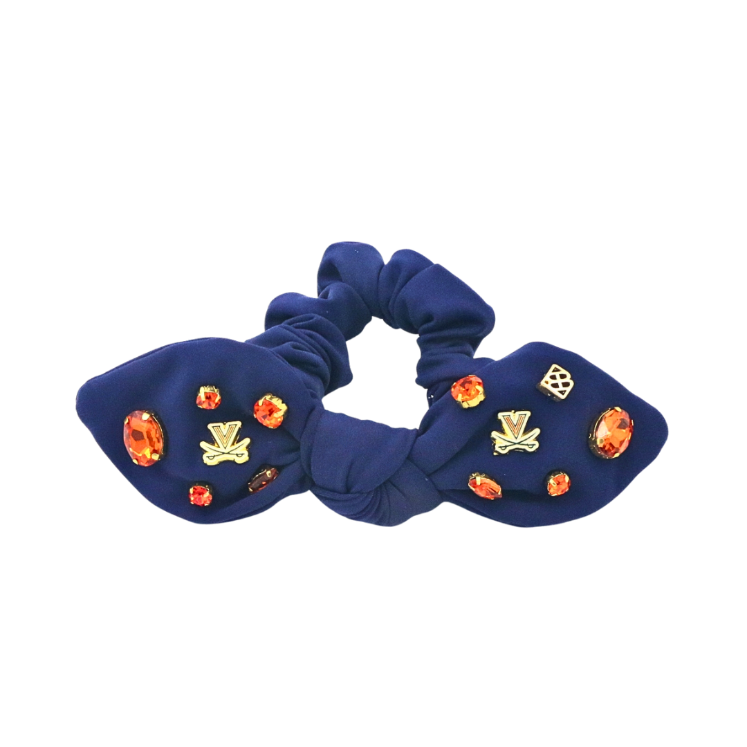 Virginia Navy Logo Bow Scrunchie